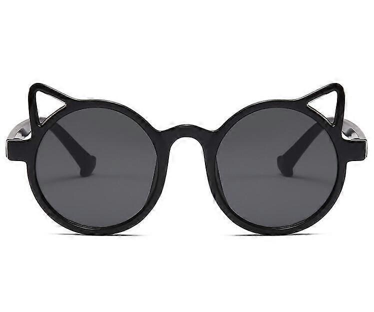 (bright black frame full gray)Fashionable cat ears sunglasses