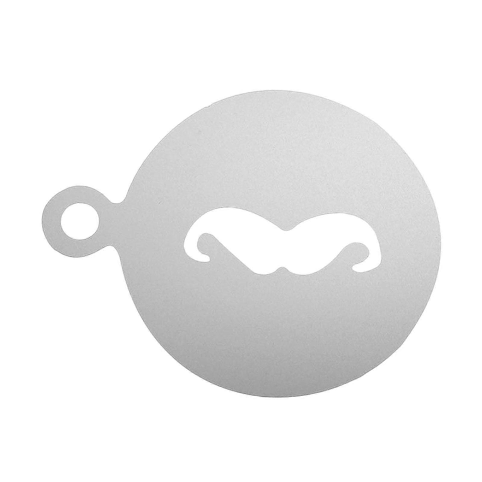 Foam Latte Art Template with Hole, Stainless Steel Coffee Stencil for Cookie