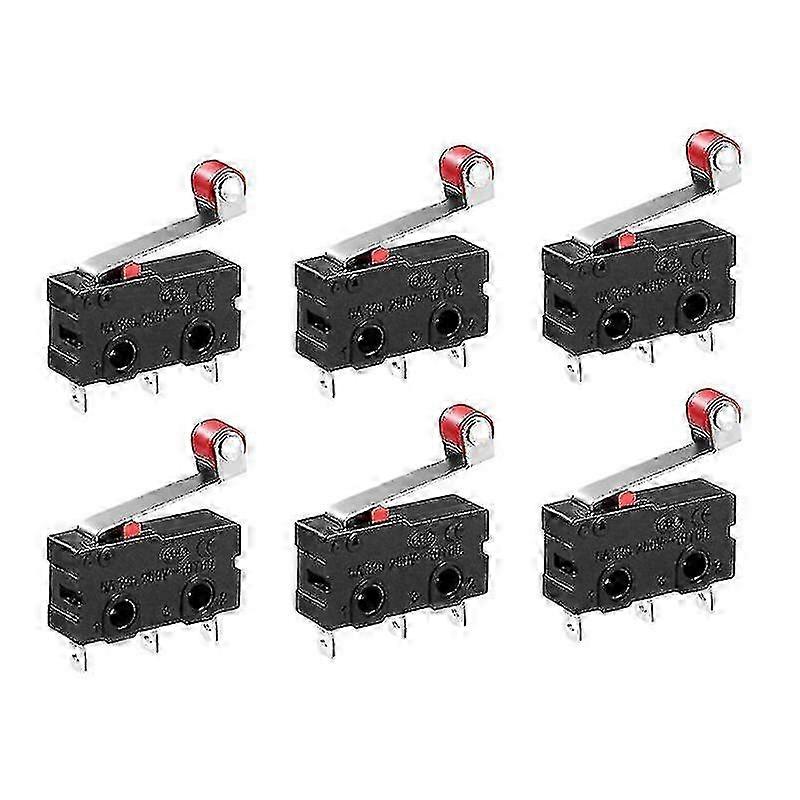 12Pcs 250V 5A Spdt 1No 1Nc Momentary Hinge Roller Hebel Mikroschalter 3 Kw11 Schwarz f74
