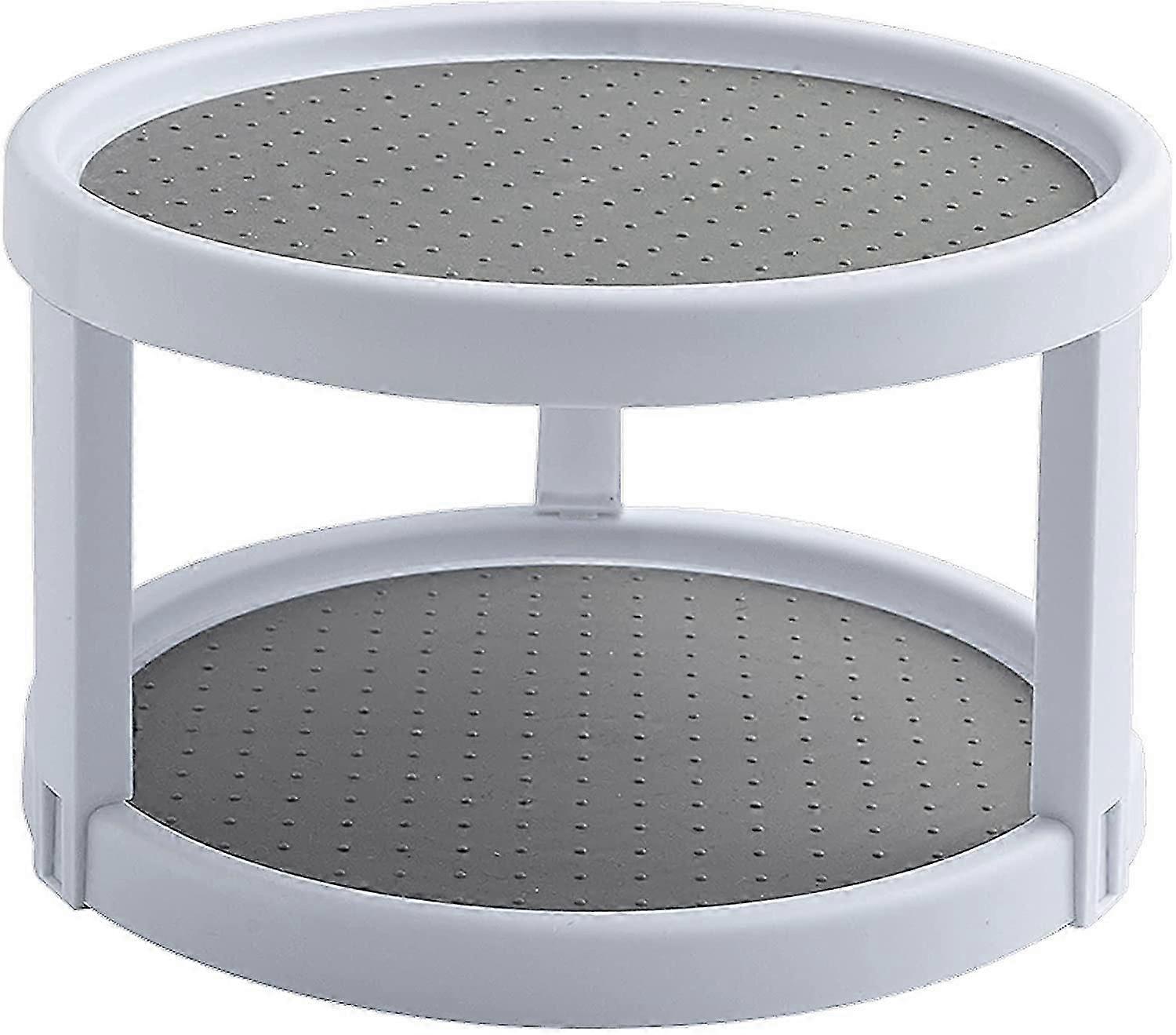 Turntable Spice Rack Plastic Rotating Spice Holder Storage Rack for Kitchen Refrigerator