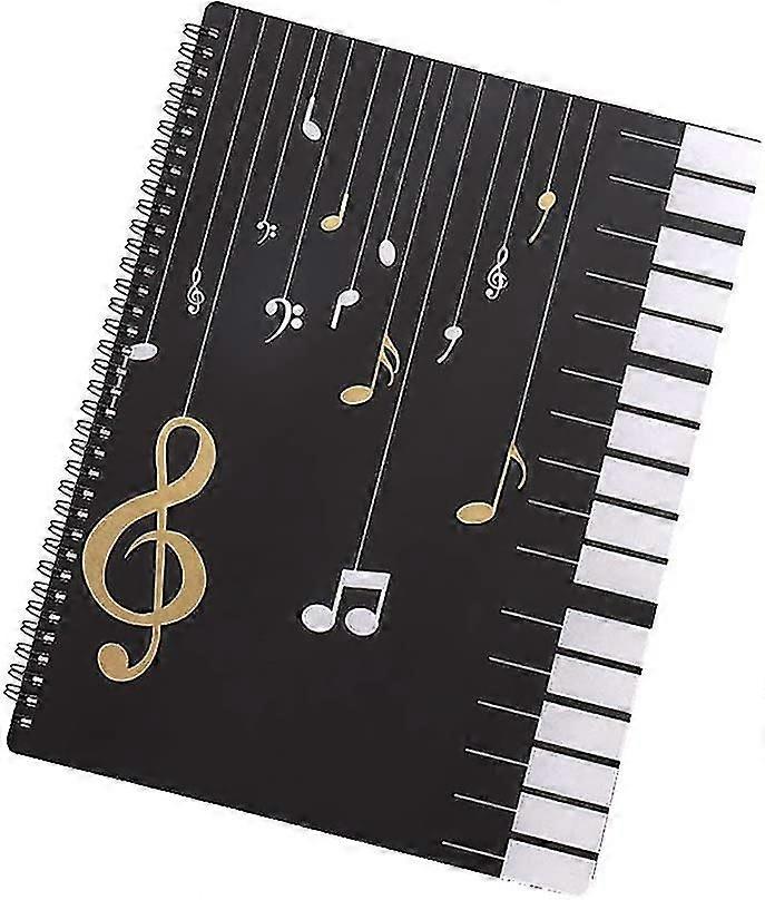 30 Pocket A4 Sheet Music Storage Folder Folder compatible Musicians, Index Folders Made Of Plastic, Double-