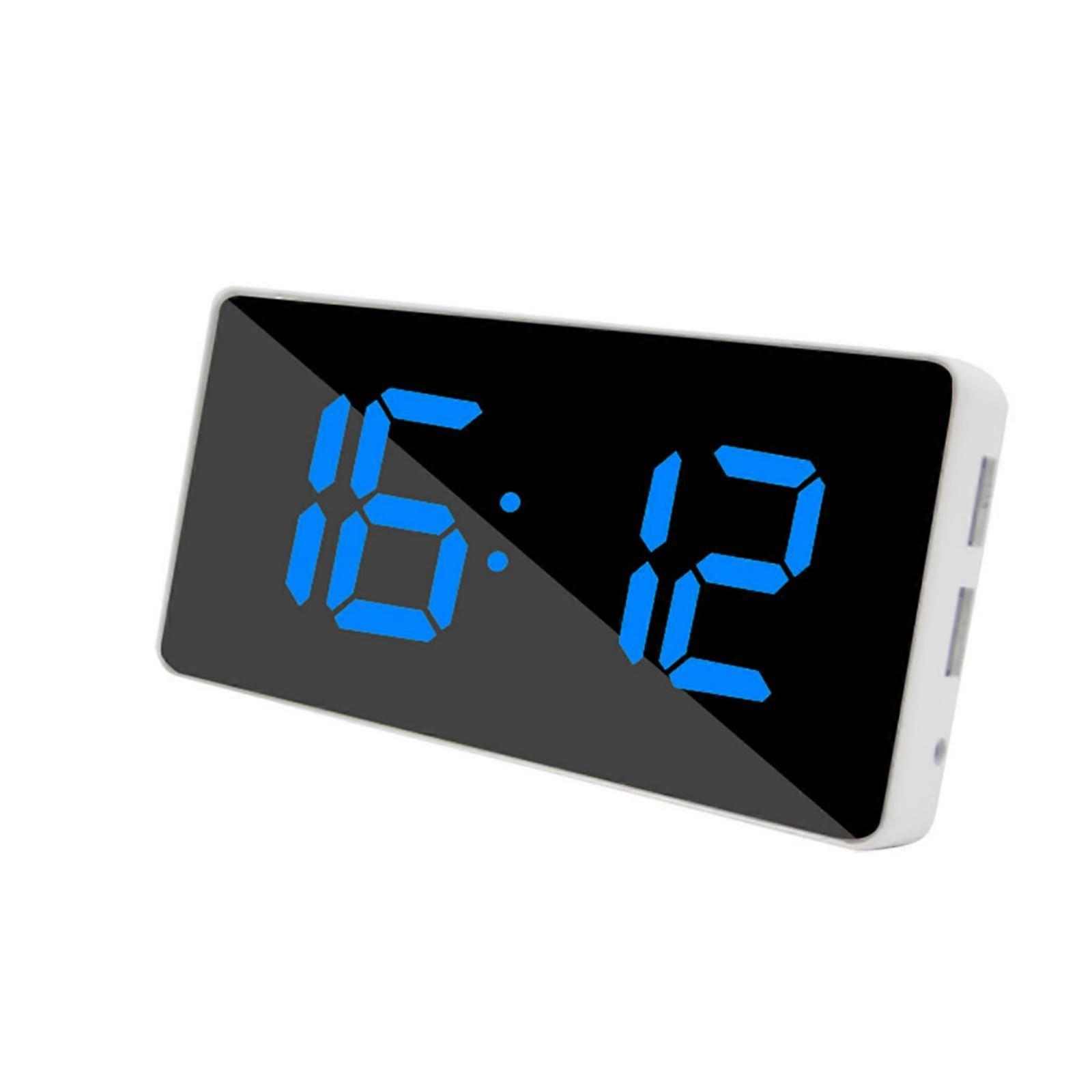 USB Output Mobile Phone Charging Snooze Mirror Clock Creative Multifunctional LED Alarm Clock Aesthetic