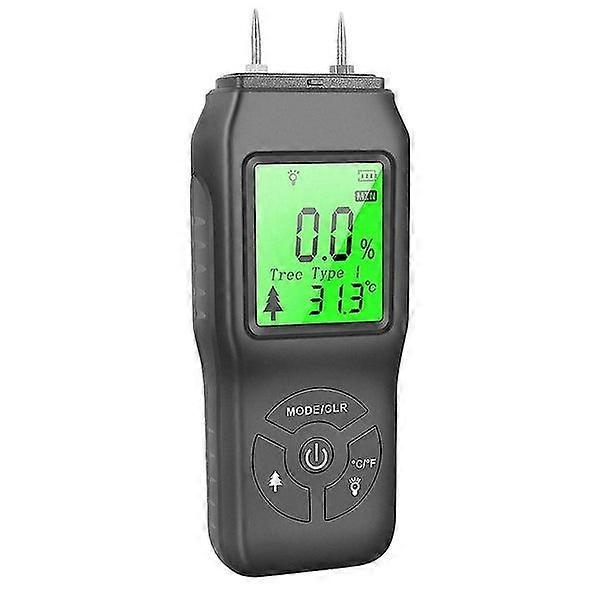 LCD Display Wood Moisture Meter for Firewood and Timber, Battery-Powered, ABS, 2%-70% Measurement Range, Compact Design