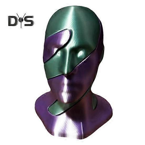 3D Printed Head Ornament Passthrough Mannequin Head Ornament Human Head Shape Tabletop Ornament for Home Decor