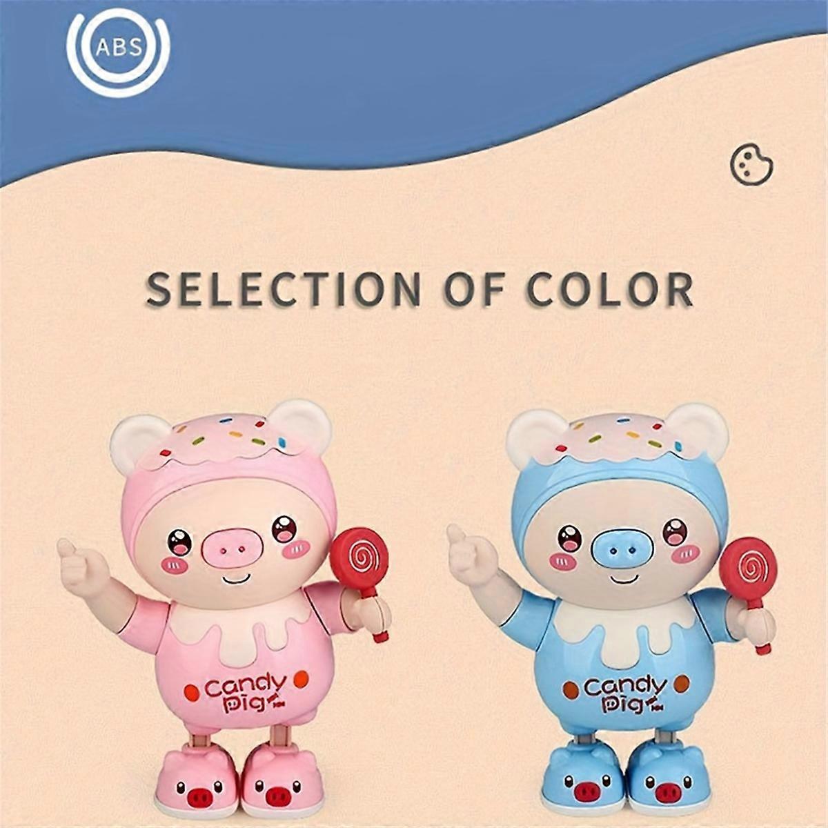 Upgraded Electronic Pets Pig Dancing Toy Doll Pink