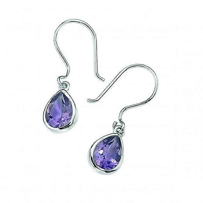 Beginnings Sterling Silver Amethyst Teardrop Earrings E3042M