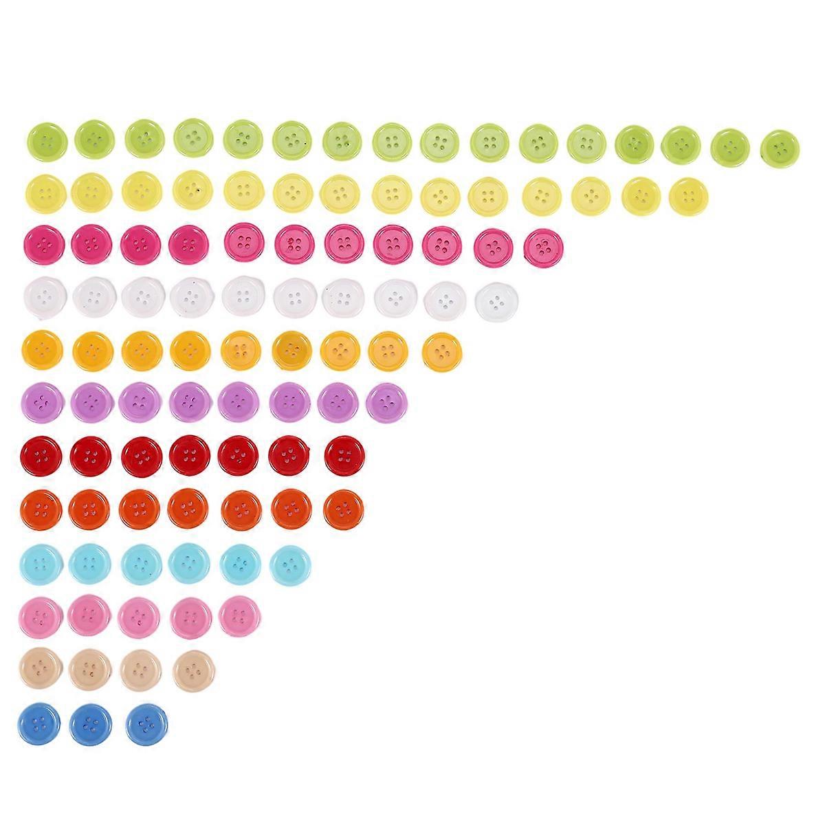 DIY random color Set of 100 sewing buttons Craft for kids DIY toys, Plastic, Random Color