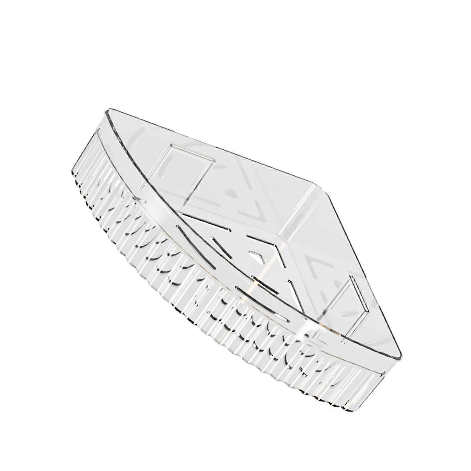 Transparent Plastic Punch-Free Corner Shower Shelf Organizer
