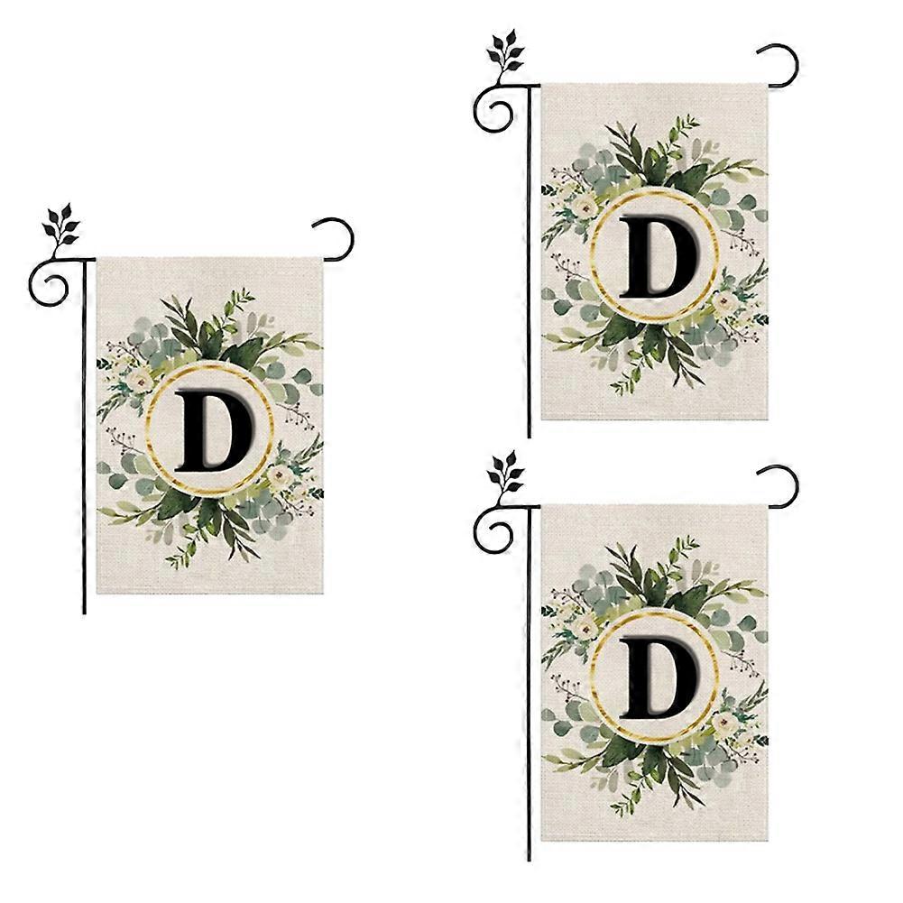 D Linen Garden Flag Double Layer Double Sided Letters