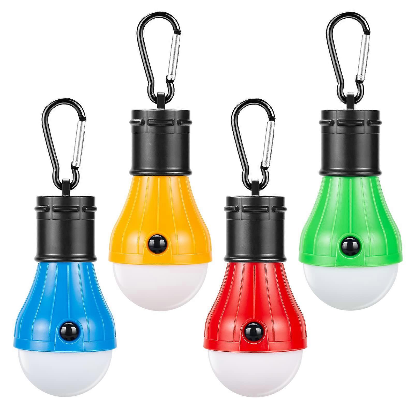 Campings Light 4-Pack Portable LED Camp Lanterns With Bulb, Emergency Tent Light, Backpacking Lanterns