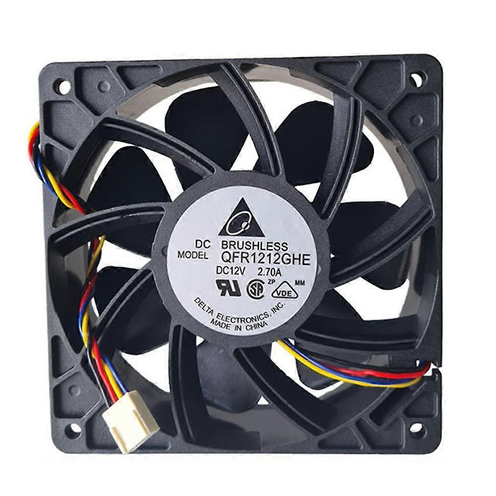 QFR1212GHE 6000RPM PWM Speed Control Fan 120X120X38mm 4 Wire 12V 2.7A for Antminer Bitmain S7 S9 S11
