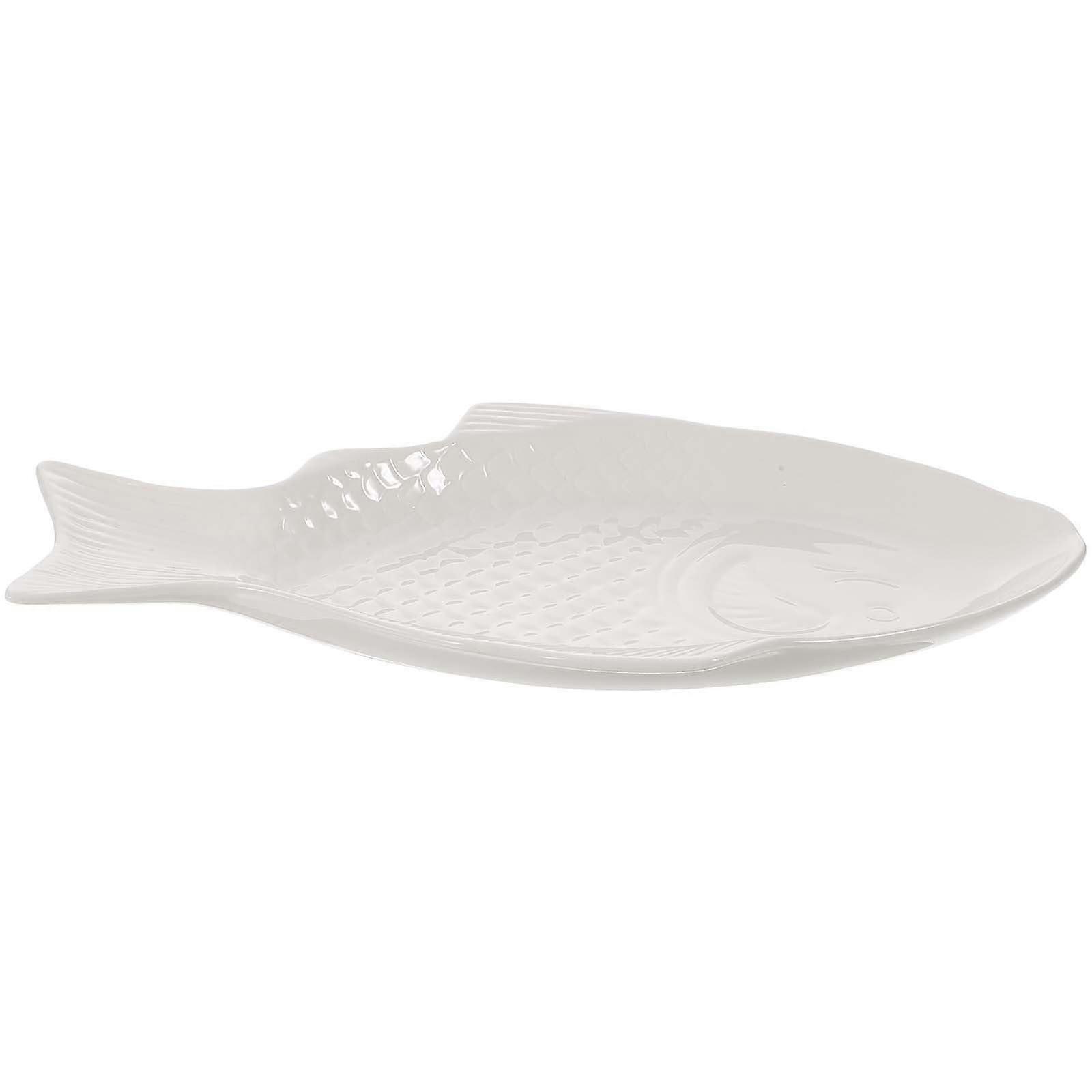 White Serving Platter for Home Dinner 11 Inch