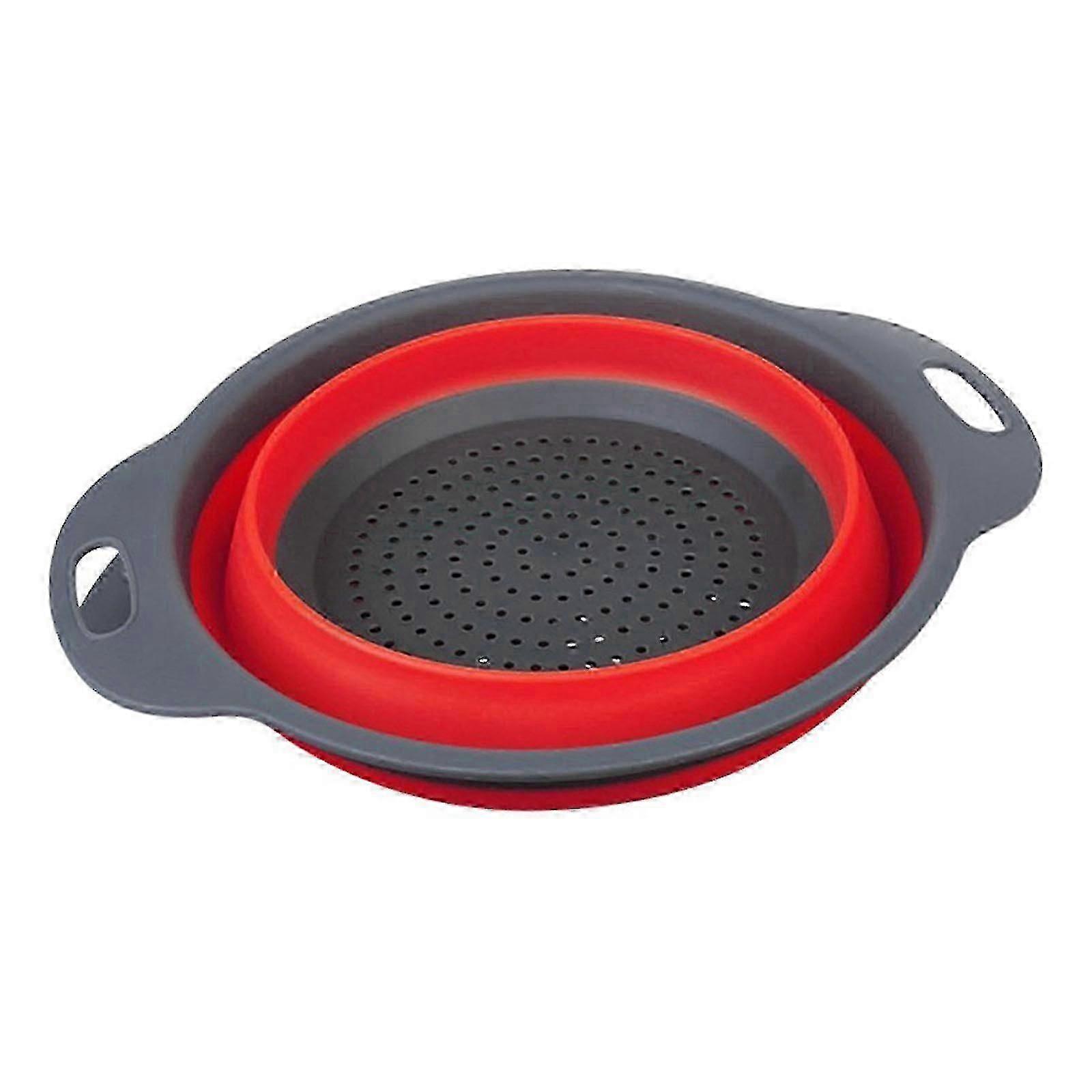 Foldable Silicone Colander Fruit Vegetable Washing Basket Strainer Kitchen Tool