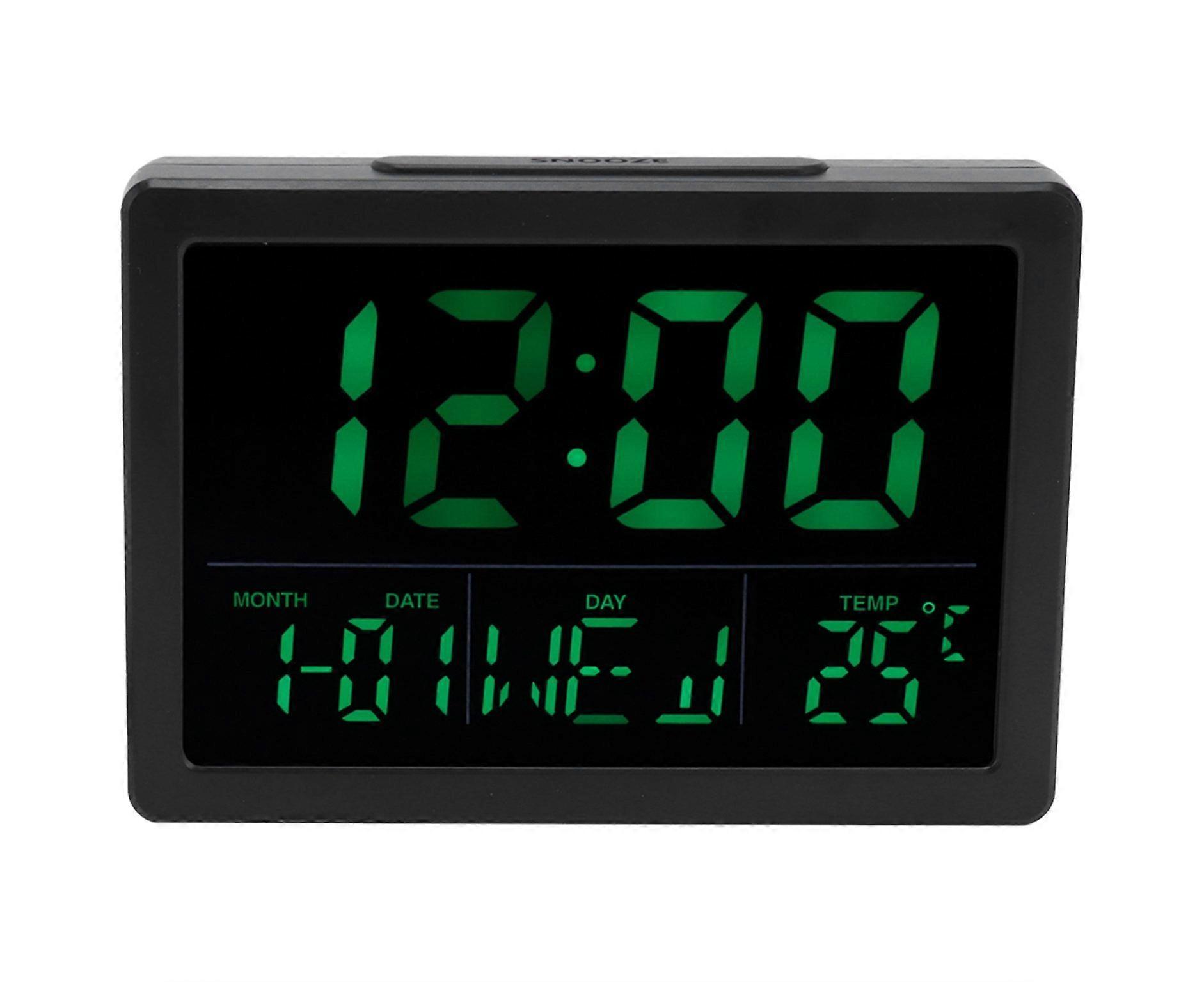 Multifunctional LED Bedside Alarm Clock with Snooze, Customizable Tones, Large Display & Battery Backup