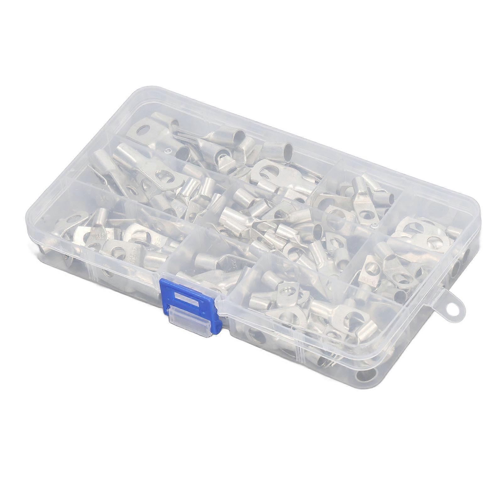 120Pcs Wire Terminal Electrical Ring Connector Copper Accessory for Machine Vehicle 