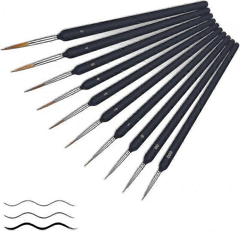 ファインディテールペイントブラシ - アーティストや愛好家のための10ピースセット