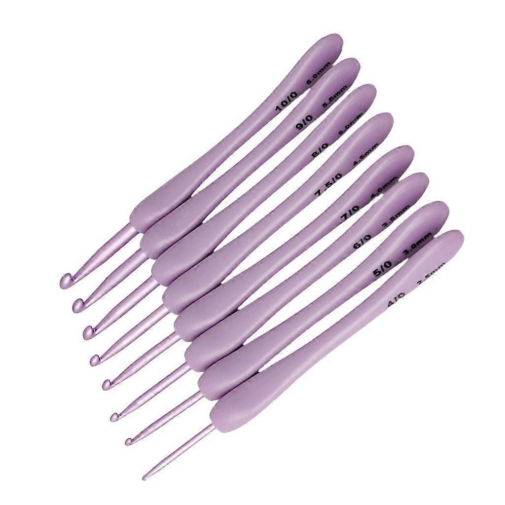 unbrand 8Pieces Crochet Hook Set for Beginner and Adults with Ergonomic Grip Handle
