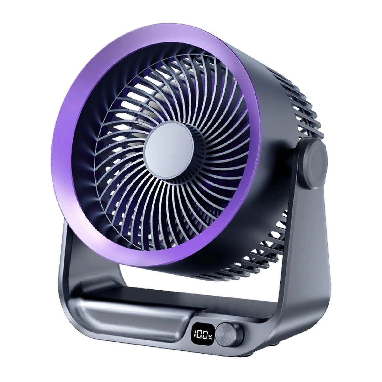 Small Fan Desktop Electric Fan Desktop Small Large Wind Ultraquiet Office Desk Portable Student Fan Long Version High-speed PUW4791