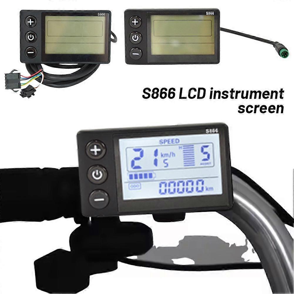 S866 LCD Display Meter Control Panel 24V 36V 48V For Electric Bike Accessory
