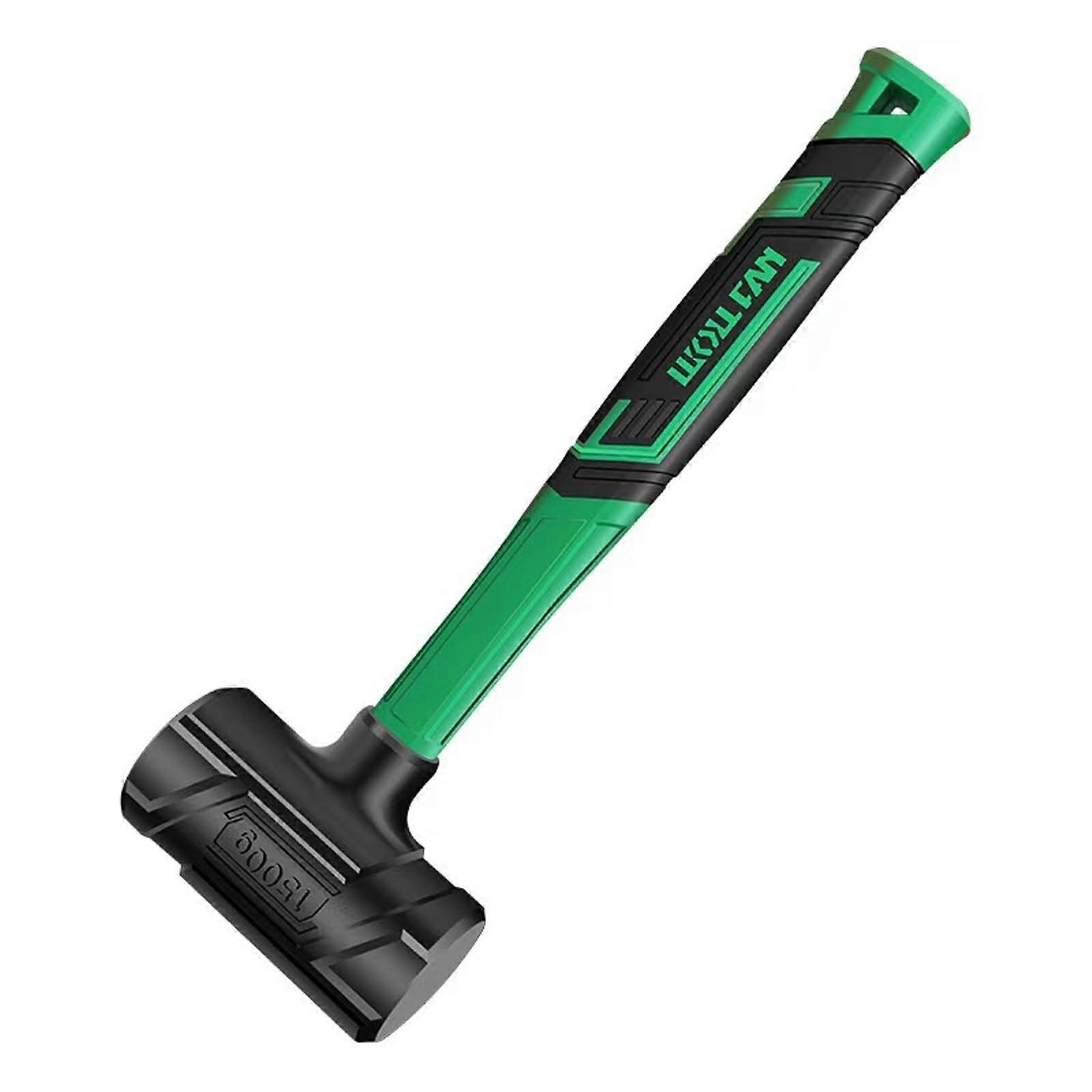 Dead Blow Hammer 3LB Rubber Mallet with Steel Shot Head, Non-Slip Grip, Marring and Sparking Resistant Tool