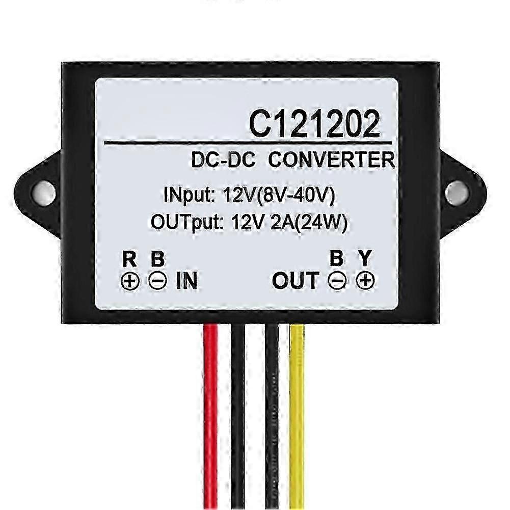 C121202 2A 12V to 12V DC Waterproof Voltage Regulator Stabilizer Adapter