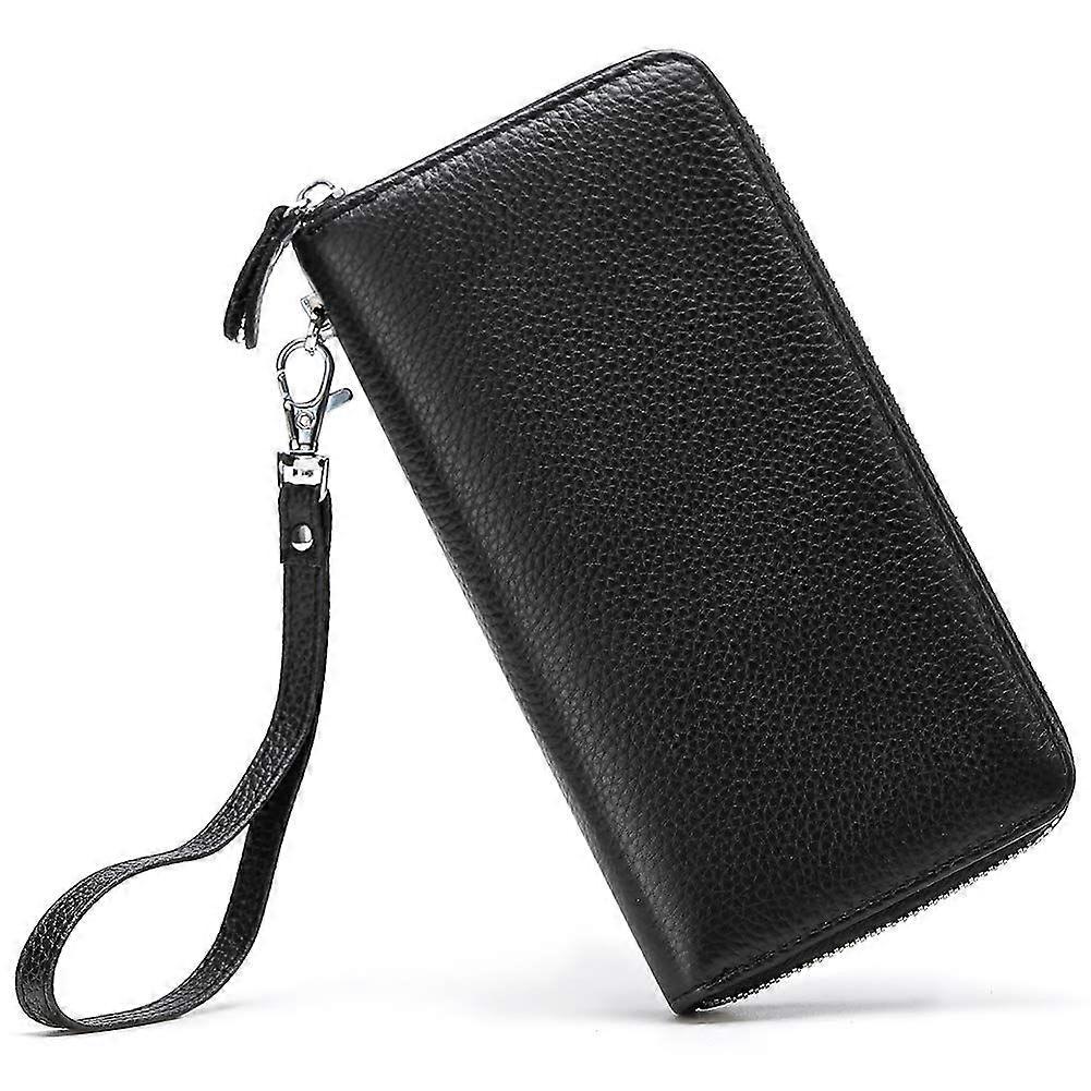 Womens Wallet RFID Blocking Genuine Leather Zip