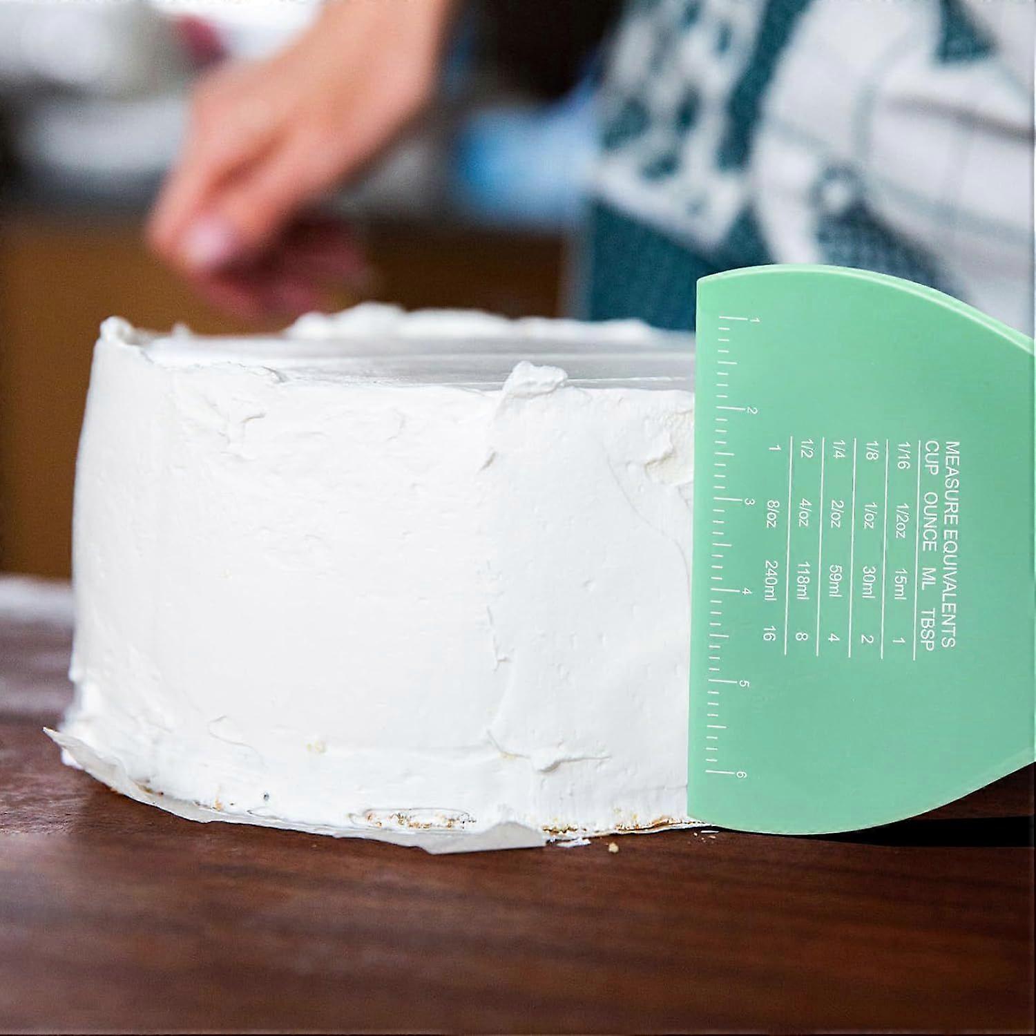 Dough Scraper, Dough Scraper Plastic Bench Scraper, Dough Cutter, Multipurpose Food Scrapers for Dough, Bread Green