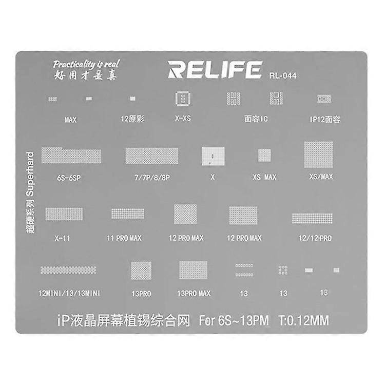 RELIFE RL-044 LCD Screen/Original Color/Face IC Planting Tin Network Mesh Compatible For iPhone 6S