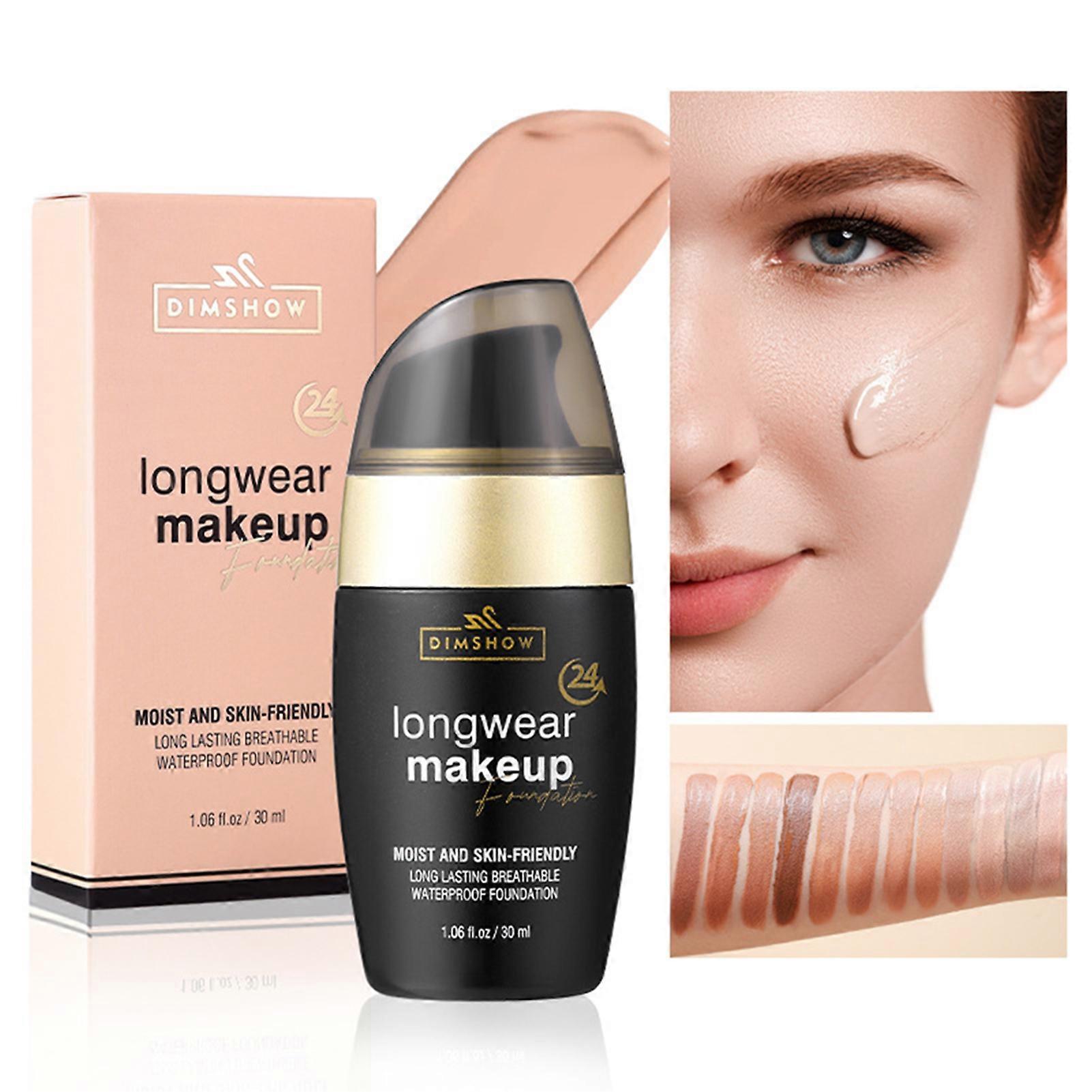 Long Wear Foundation-Cream Long Lasting Oil-control Foundation-Stick For Oily Skin Flaw-less Coverage Makeup Cream