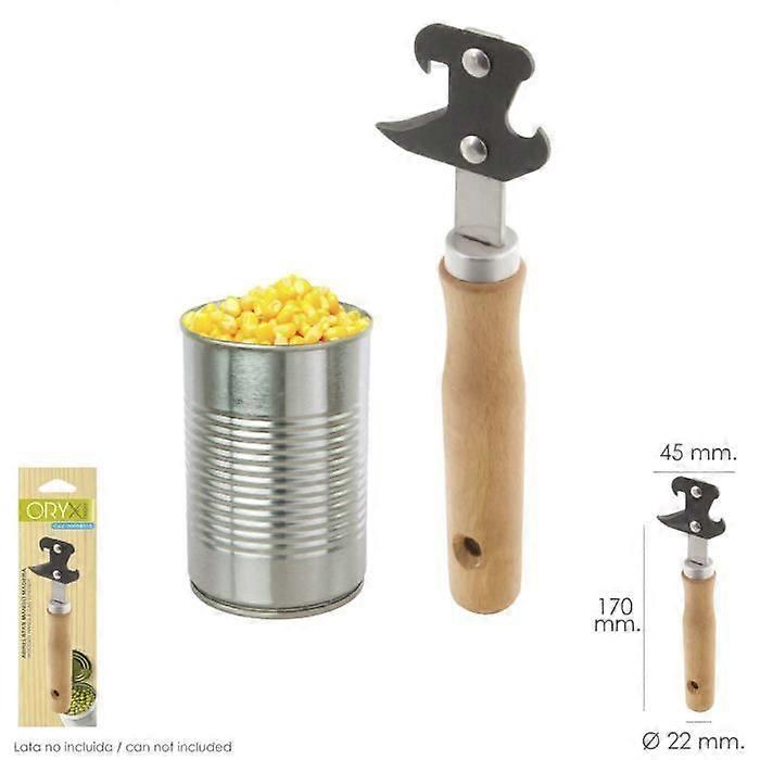 Can opener with wooden handle 170 mm.