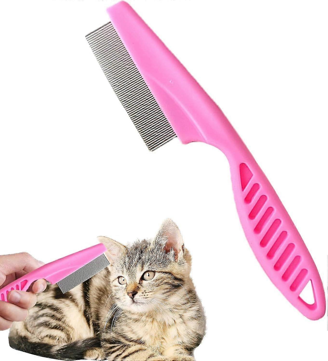 Flea and Tick Comb for Dogs | Pet Flea Comb with Non-Slip Handle - Upgraded Handle Dog Hair Comb Professional Flea Comb