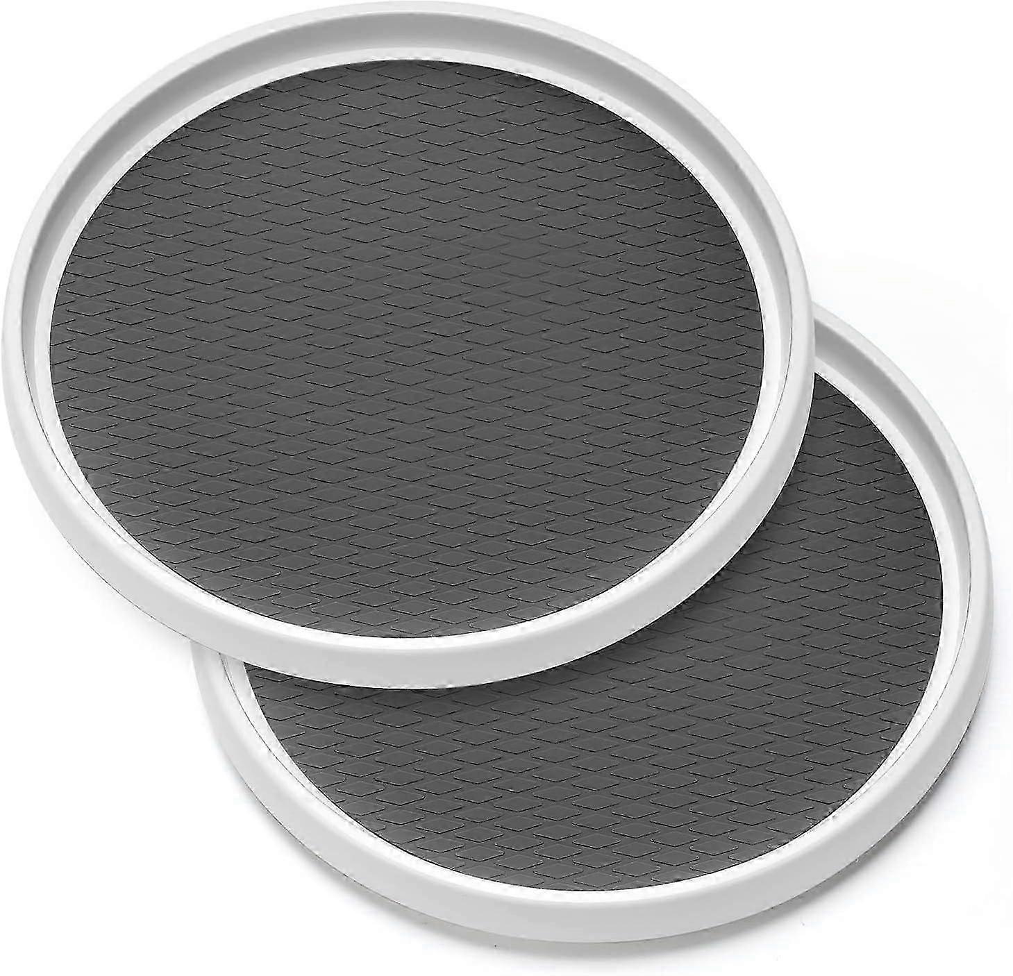 2 Pack,12-Inch Non-Skid Organizers,Turntable Rack for Organization and Storage
