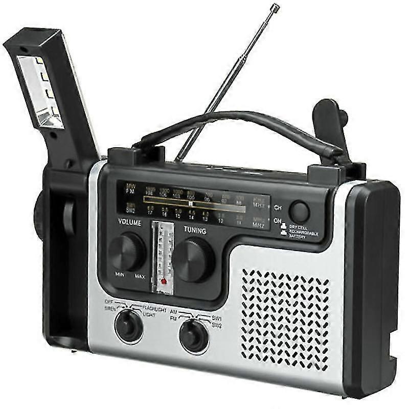 屋外多機能ソーラーラジオポータブルFM / AMラジオ内蔵スピーカーサポートLED緊急F