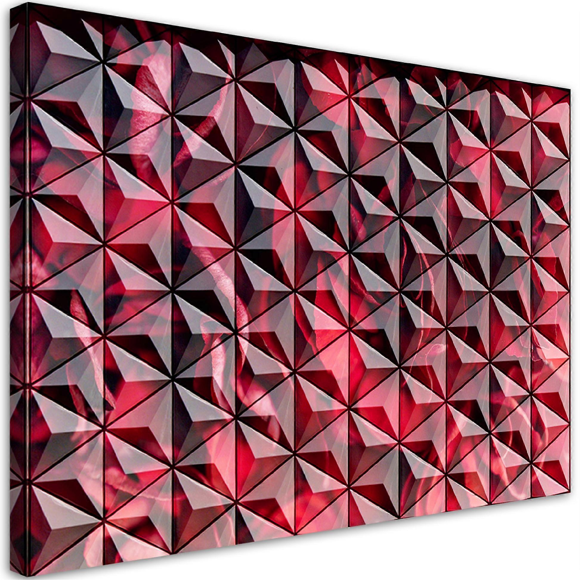 Fotoprint, Rode geometrie - 90x60