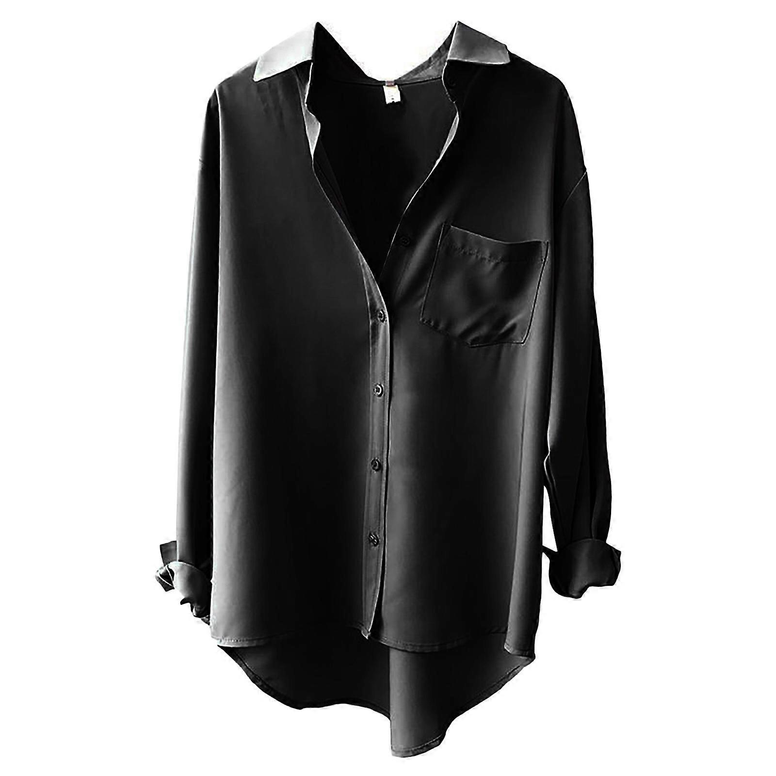 Loose Solid Color Temperament Design Casual And Versatile Long Sleeved Top