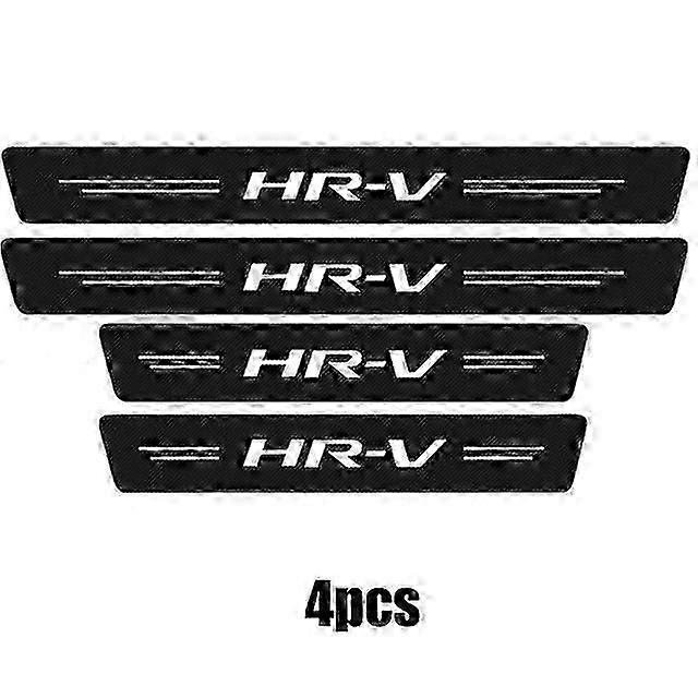 Motor Vehicle Parts Universal For Honda Hrv 4pcs Carbon Fiber Car Door Sill Scuff Anti Scratch Sticker Threshold Protectio Strip