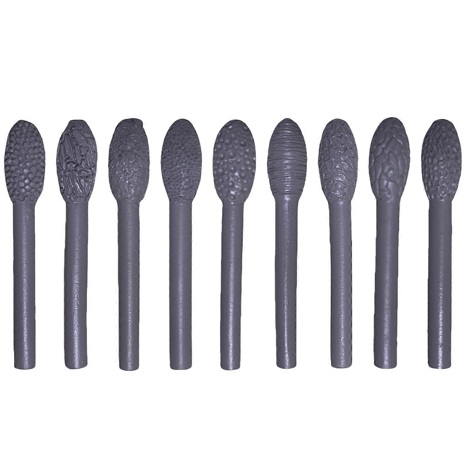 9Pieces Pottery Texture Tool Set Pottery Clay Modelling Sticks Texture Tool Oval Shape Rollers Set for Clay Sculpting