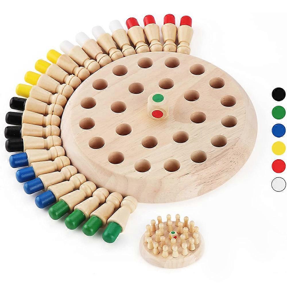 Wooden Memory Match Stick Chess Game Set Funny Block Board Game Parent-Child Interaction Toy For Boys And Girls Age 2 And Up