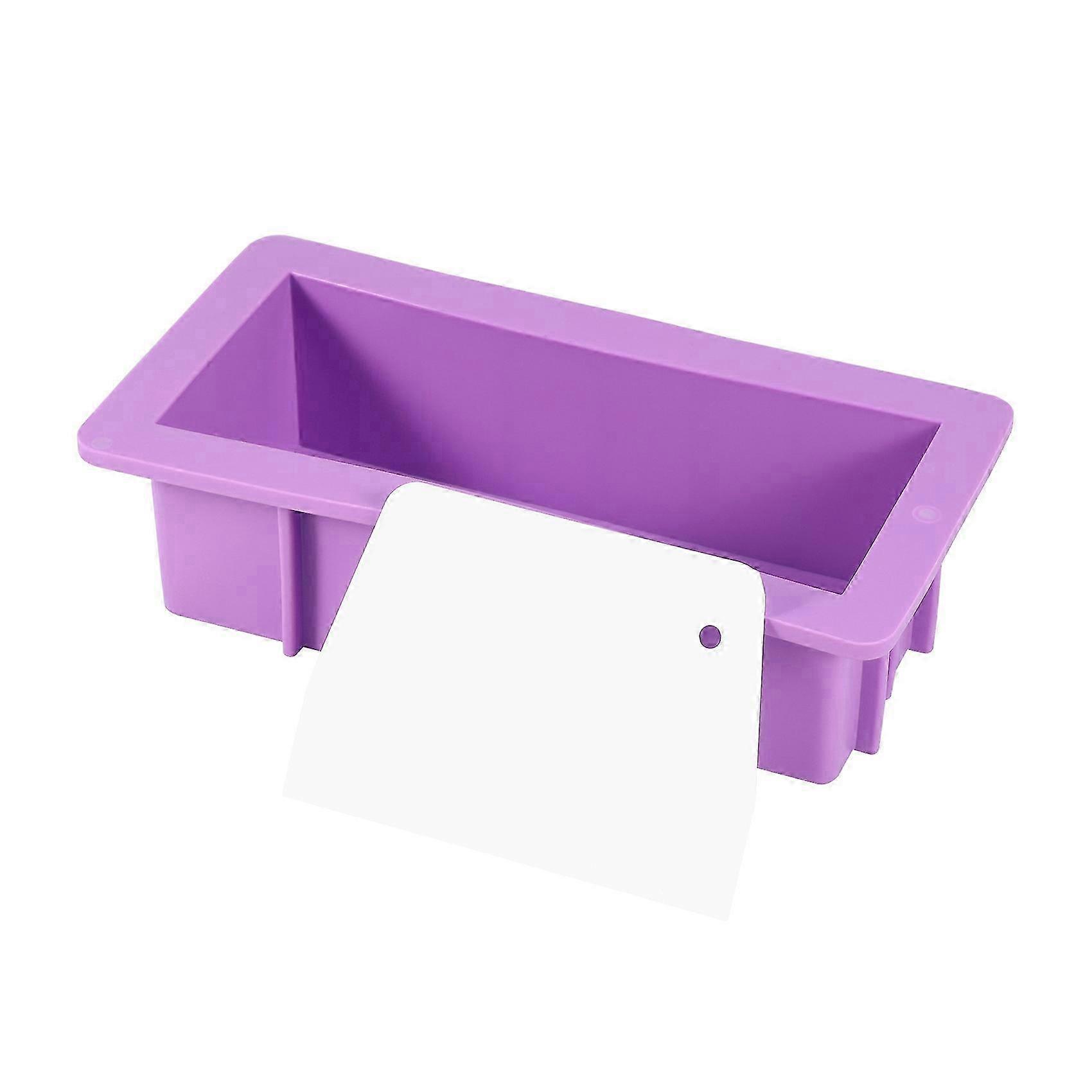 Silicone Loaf Soap Mold with Plastic Base, 38Oz Rectangular Handmade Soap Making Tool, 1Pcs