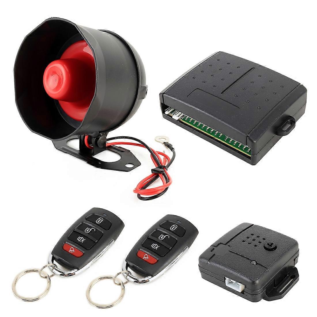 Car Safety Warning Alarm System with Two Remote Controls, DC 12V