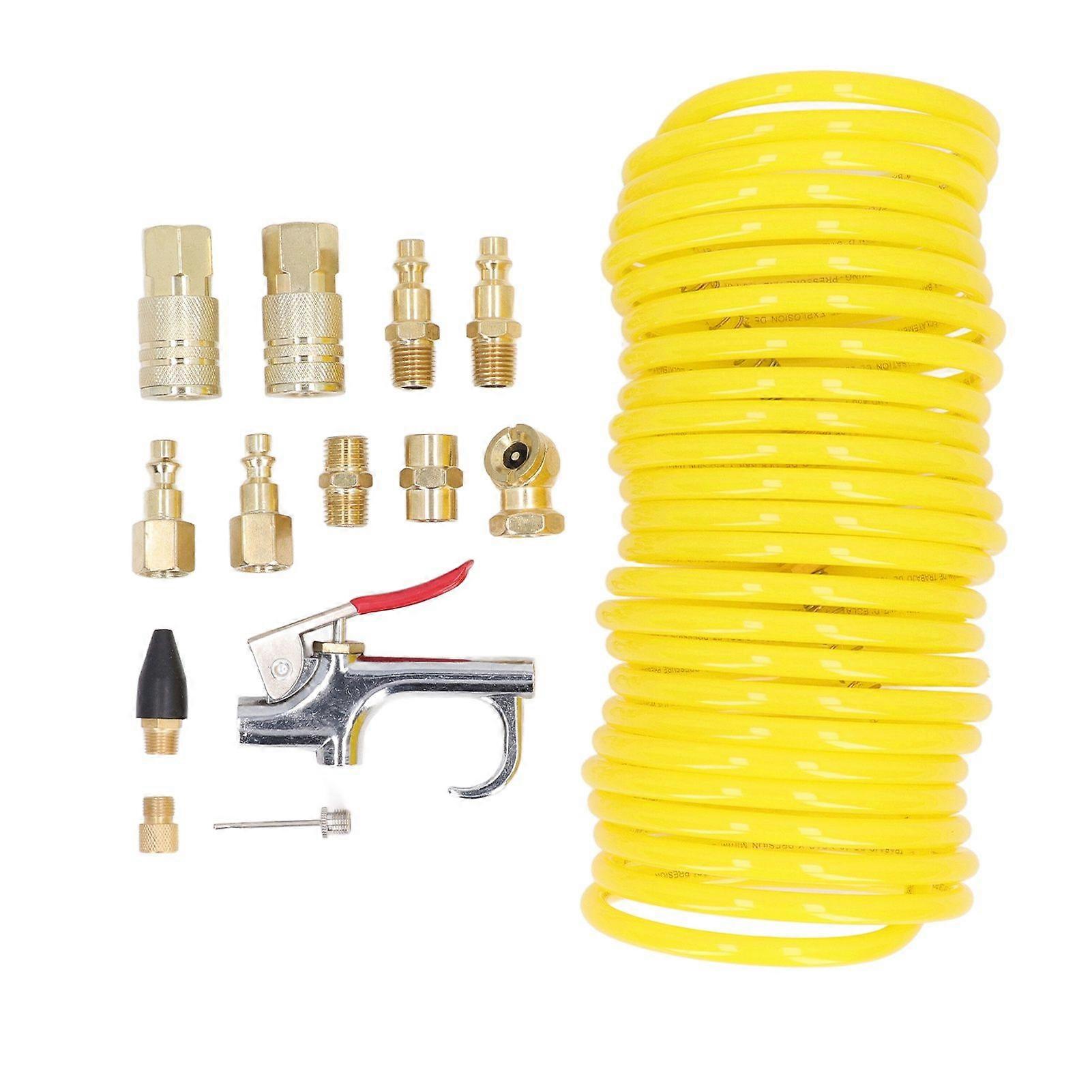 2025 أحدث طراز 14 قطعة طقم ضاغط الهواء مع تركيب سريع 1/4 بوصة