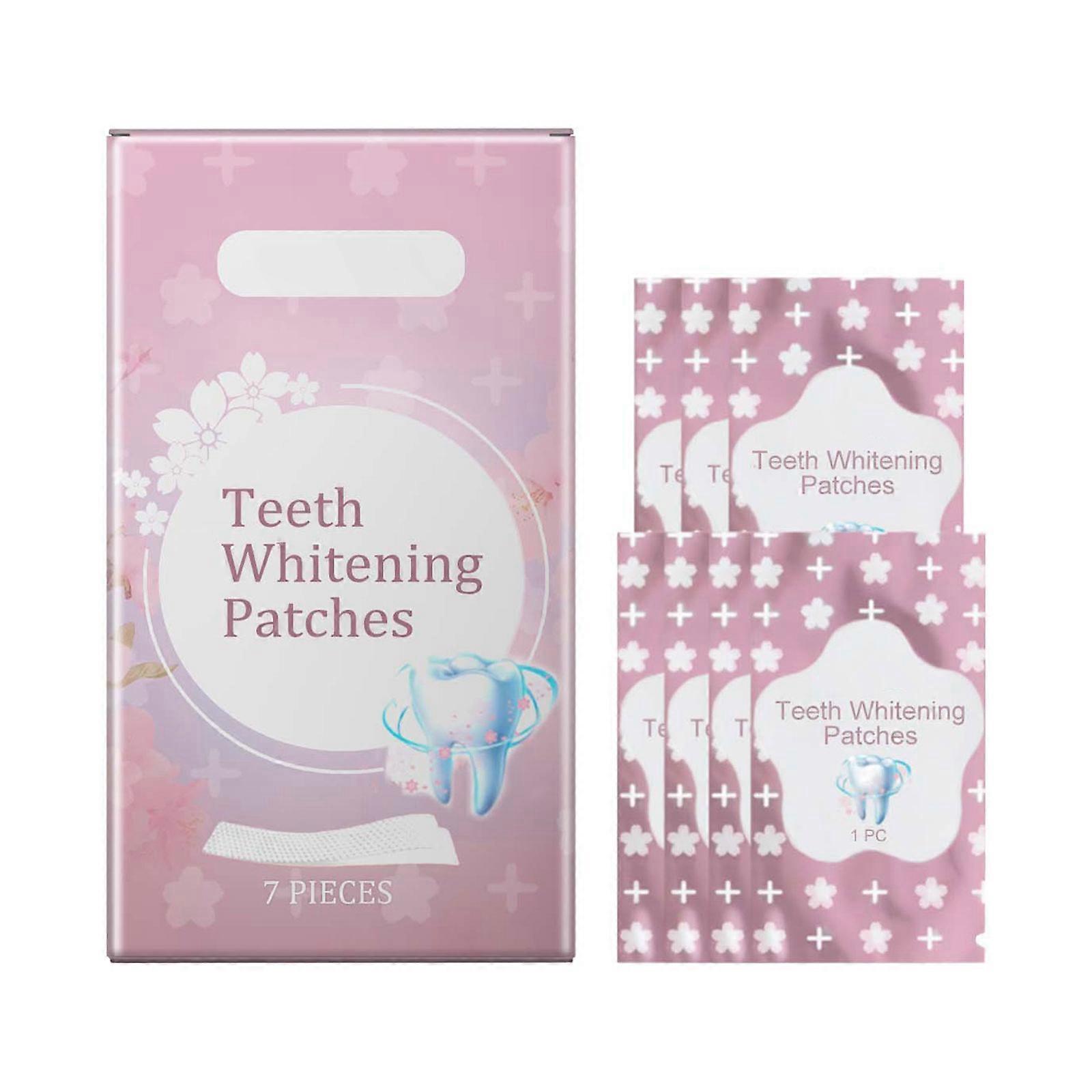 7 Pieces Color Correcting Teeth Whiten Strips Easy to Use Teeth Whiten Patches for Tooth Stain Removal