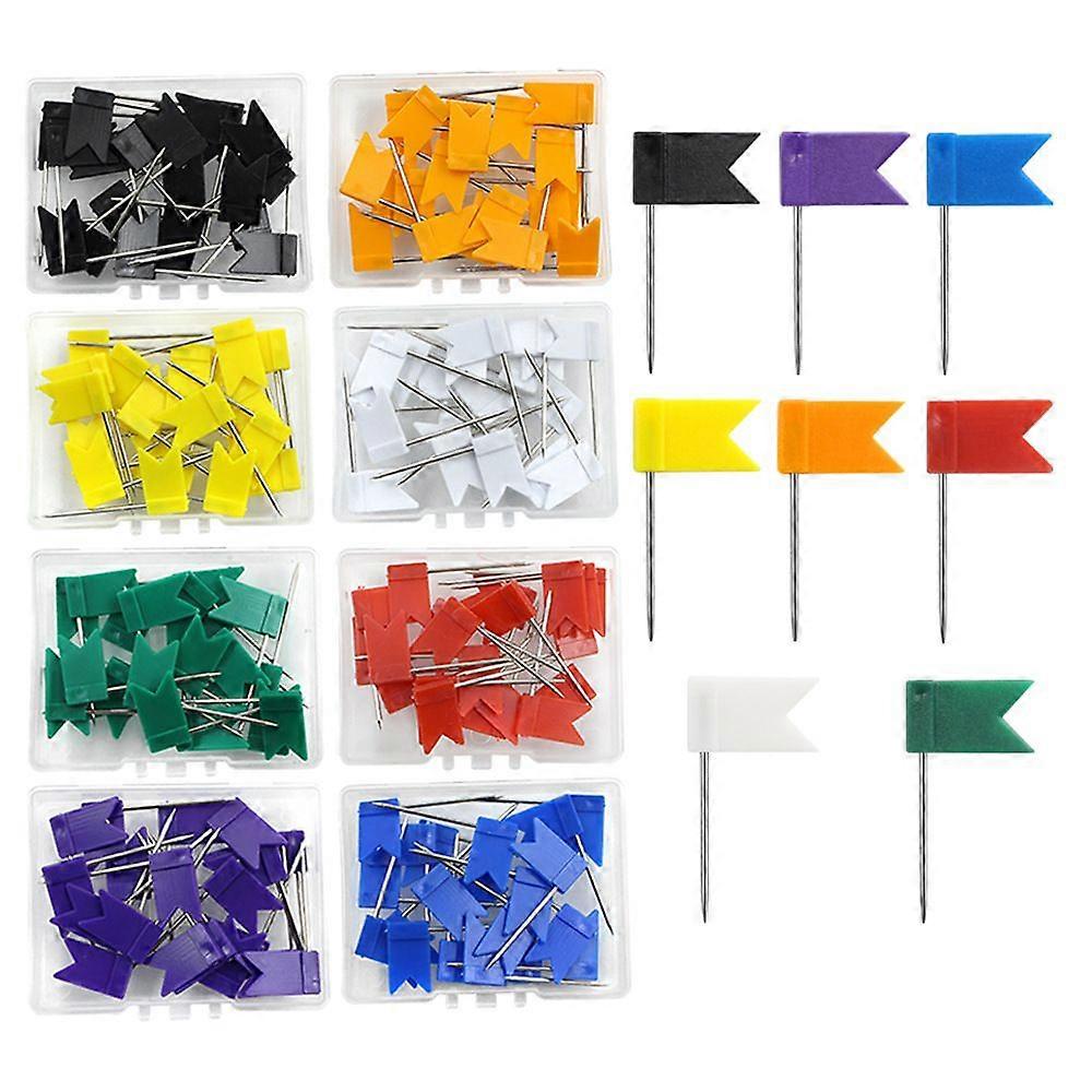 160pcs Flag Push Pins Set For Map Marking Corkboard Drawing Boards Office Use Reusable And Wall Friendly For Travel Study