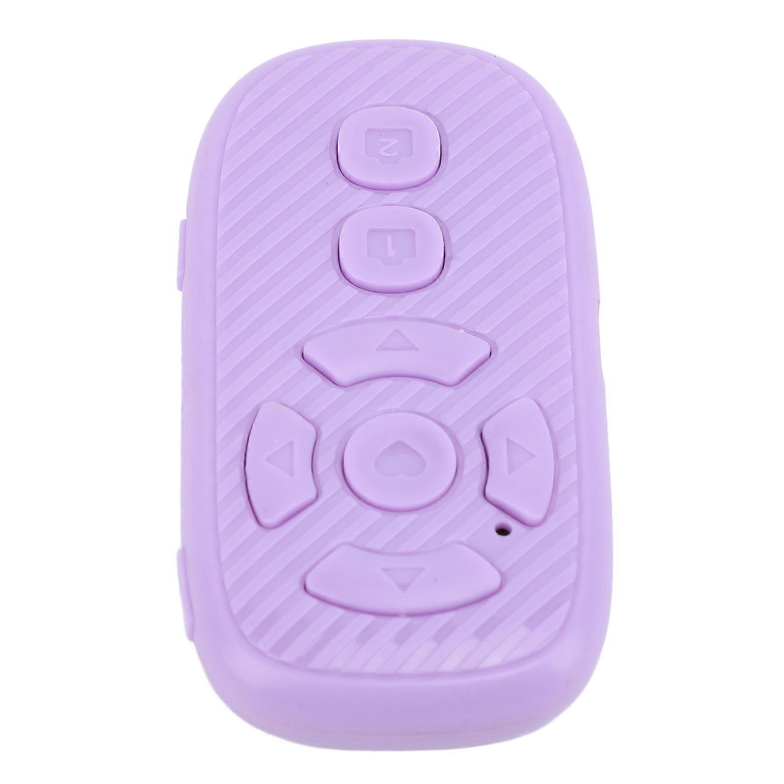 Scrolling Remote Control Page Turner Bluetooth Camera Shutter Video Recording Remote for Android Phone Tablet Purple 