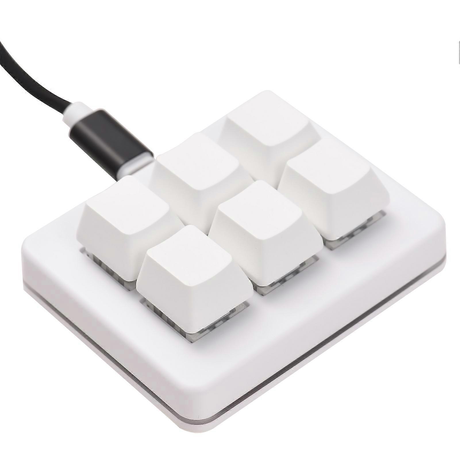 Programmable Keyboard Macro 6-Key Keyboard Programmable Tri-mode 2.4G/BT/Wired Mechanical Keyboard for Gaming Office Work Programmable PS