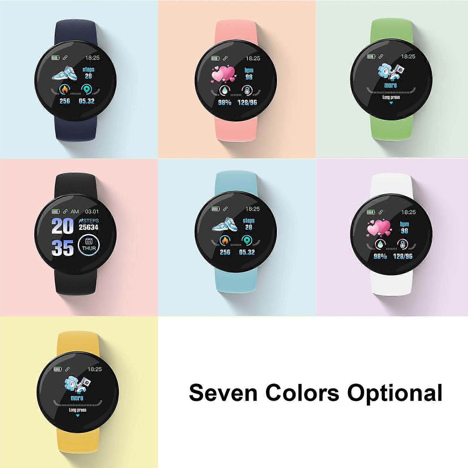 D18PRO Smart Bracelet 1.44'' OLED Single-touch Screen Macaron Ultra-light Body Heart Rate/Blood Pressure Monitor Multiple Sports Mode 3-5 days Standb