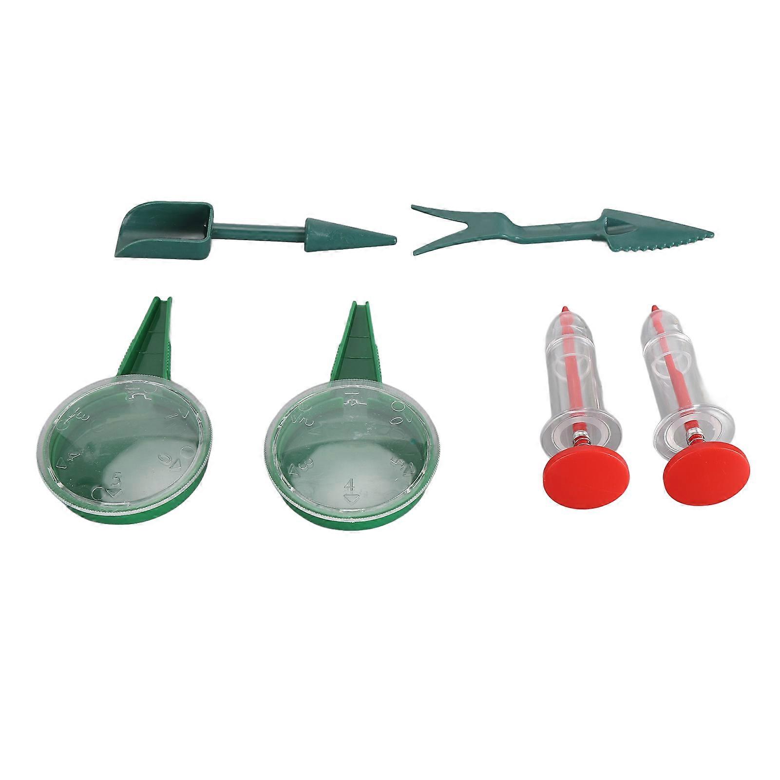 6PCS Mini Seeder Manual Handheld Sowing Seeder Adjustable Portable Seeder Tool Set for Gardening Work 