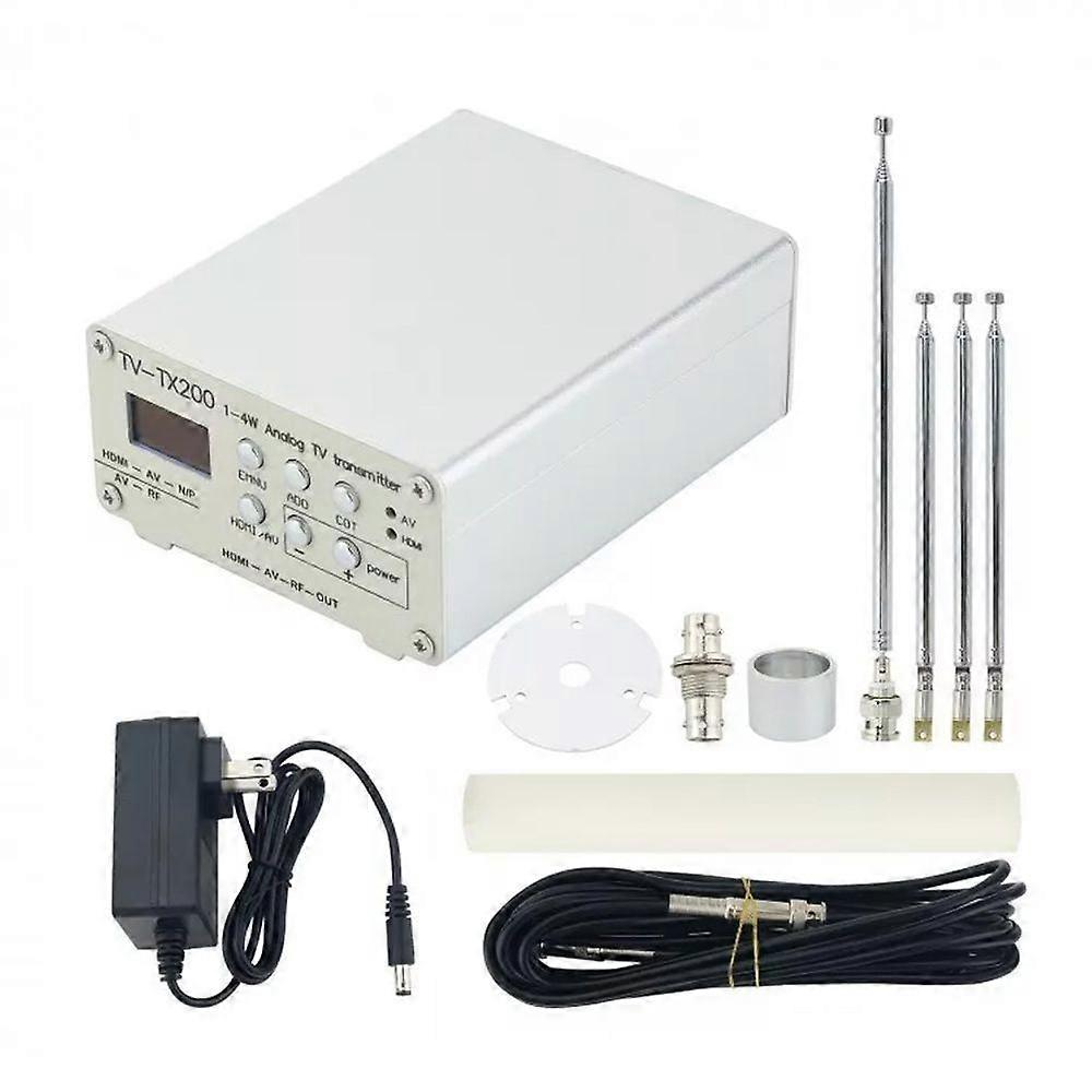 VHF/UHF Analog TV Transmitter with HD/AV Input & Adjustable Channels