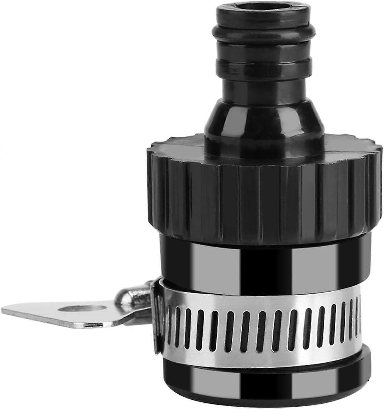 Connector, Universal Adjustable Adapter Hose Pipe Garden Fitting Connector Top Max Diameter (10pcs, black)