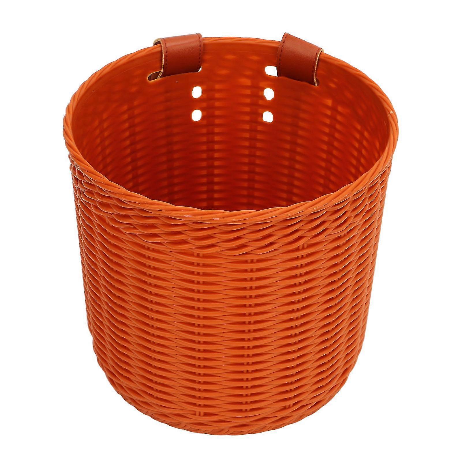 Multipurpose Front Handlebar Bicycle Basket - Large Capacity Wicker Design